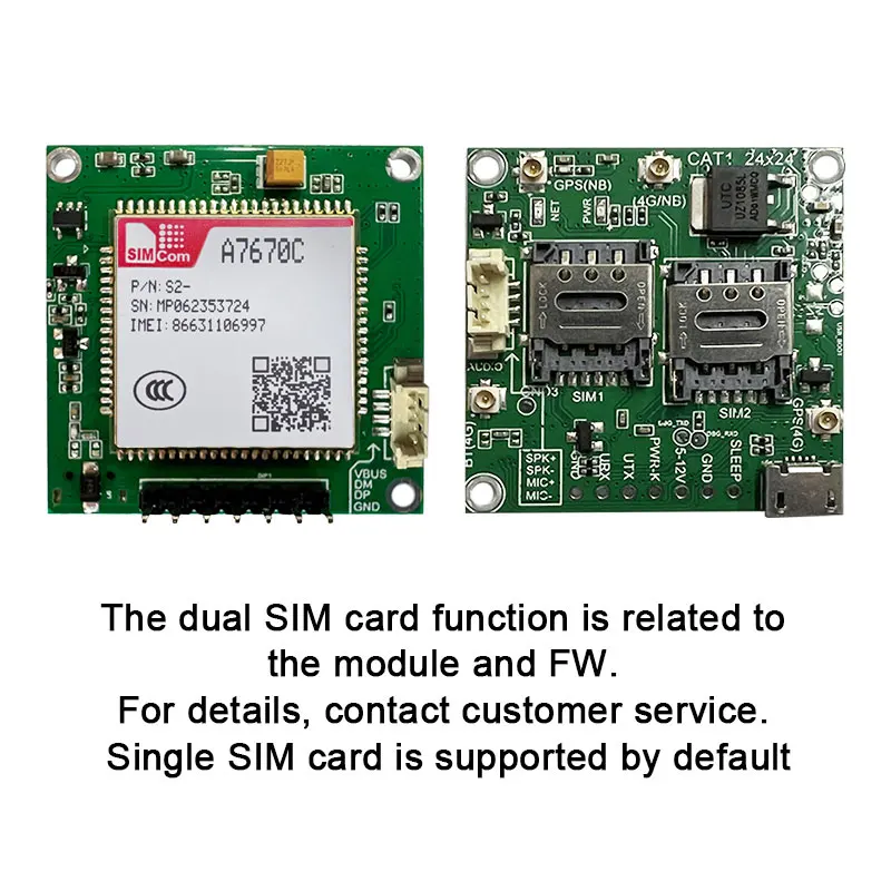 SIMCOM A7670C core board A7670C-LASE A7670C-FASE A7670C-LNNV A7670C-LNNY A7670C-MNNV Development Board LTE CAT1