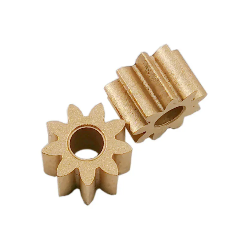 9T 1M Copper Powder Metallurgy Gear 9 Teeth OD=10.6mm 3.9mm Shaft Hole Brass Pinion DIY Motor Parts Accessories 9Z3.9K