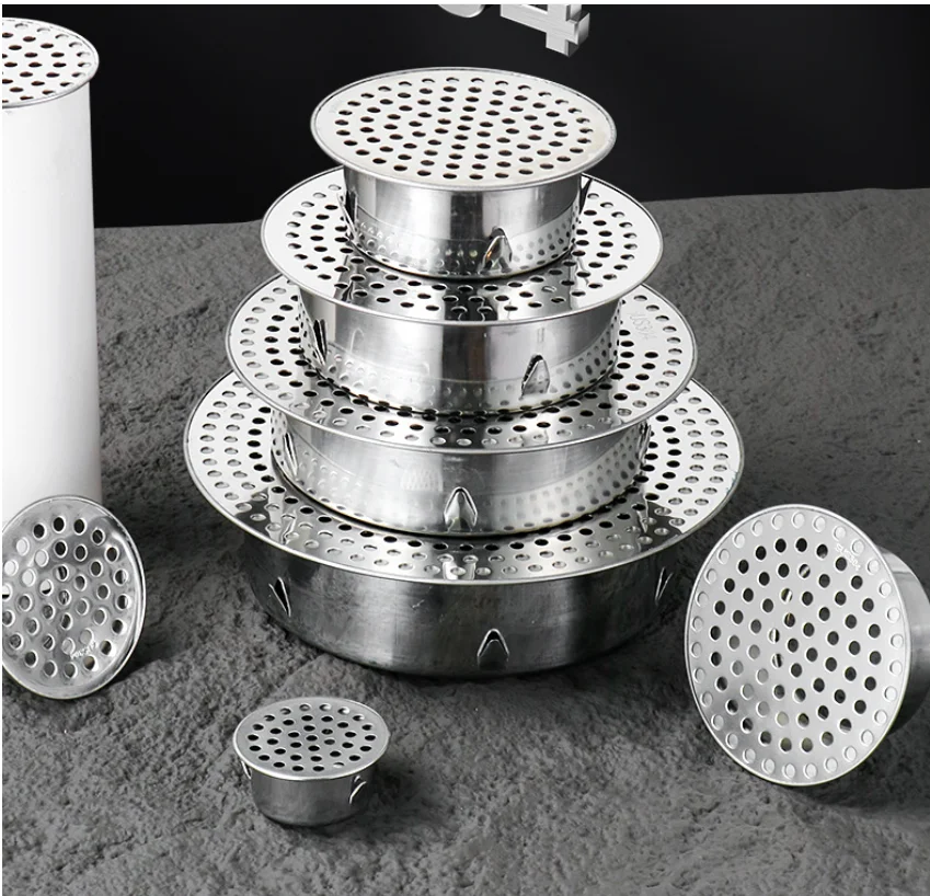New Round Hole Gutter Guard Net Stainless Steel Secondary Drainage Anti Clogging Filter Vent Anti-blocking