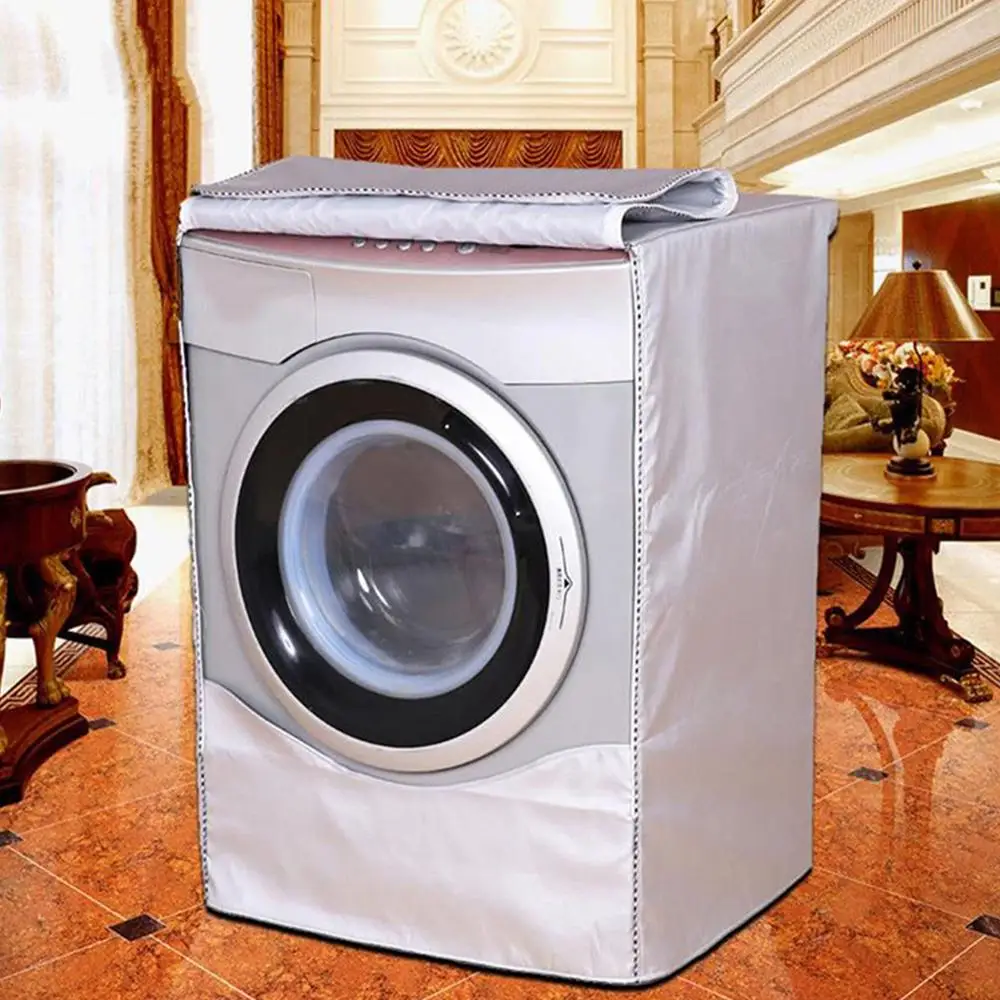 Fully Automatic Roller Washer Sunscreen Washing Machine Waterproof Cover Dryer Polyester Silver Dustproof Washing Machine Cover