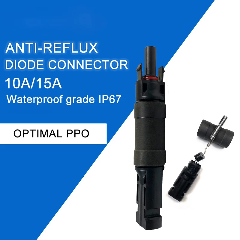 IP68 waterproof SOLAR PV Diode Connector with 10A 15A diode For Solar system