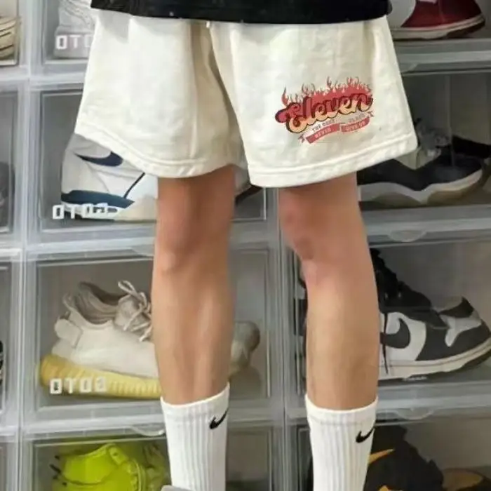 

Летние повседневные свободные спортивные шорты для баскетбола, мужские американские модные брюки с принтом, универсальные, удобные, комфортного кроя.