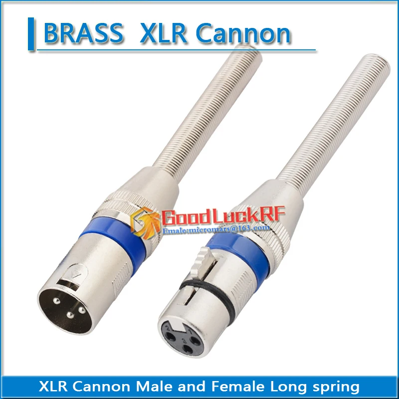 XLR Cannon Male and Female Long spring DIY Audio Cord Plug Circle purple Big three-pin 3-core Balanced Mixer Microphone