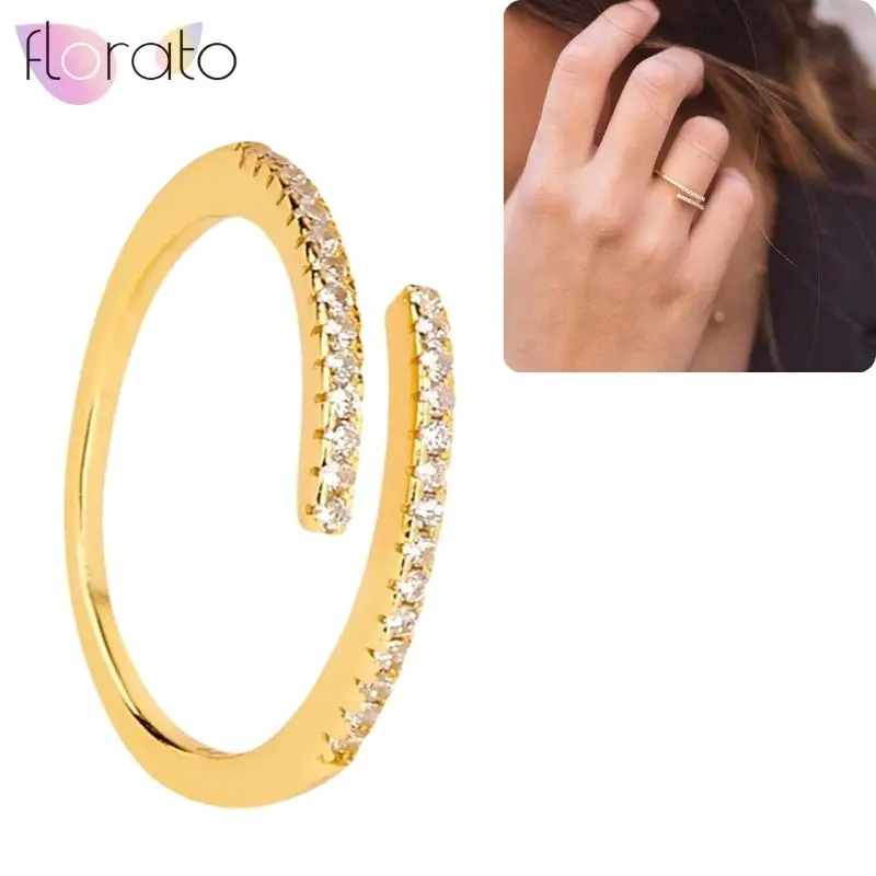 Women's 24K Gold Plated Adjustable Open Hug Ring
