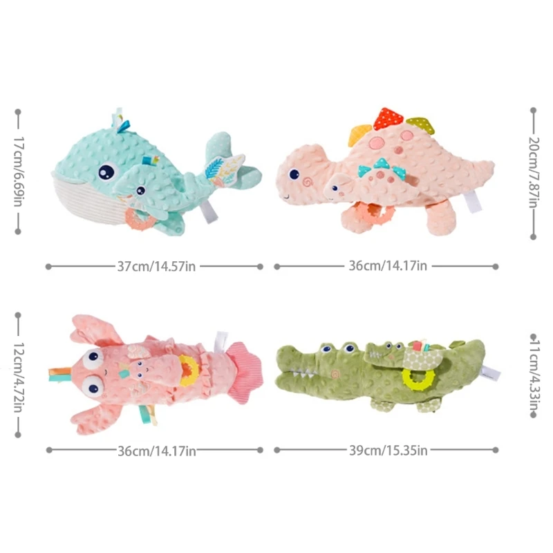 Plush Animal Toy Calming Pillow for Soothing Baby Sleep with 3 Tapping Modes