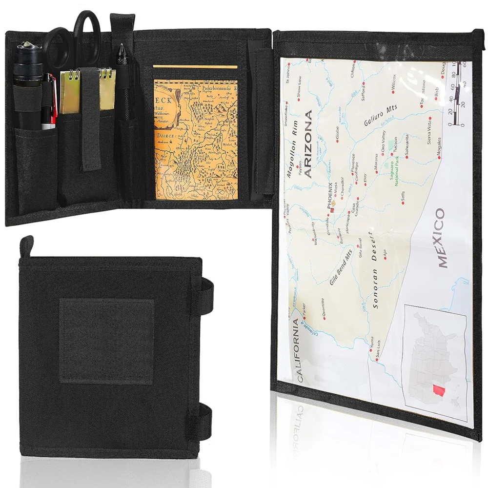 Image of Taktische Kartenhülle Wasserdichte TPU-Kartenhaltertasche Karten-Schutzhülle Faltbare Kartenaufbewahrungstasche EDC-Nutzwerkzeugtasche für die Jagd