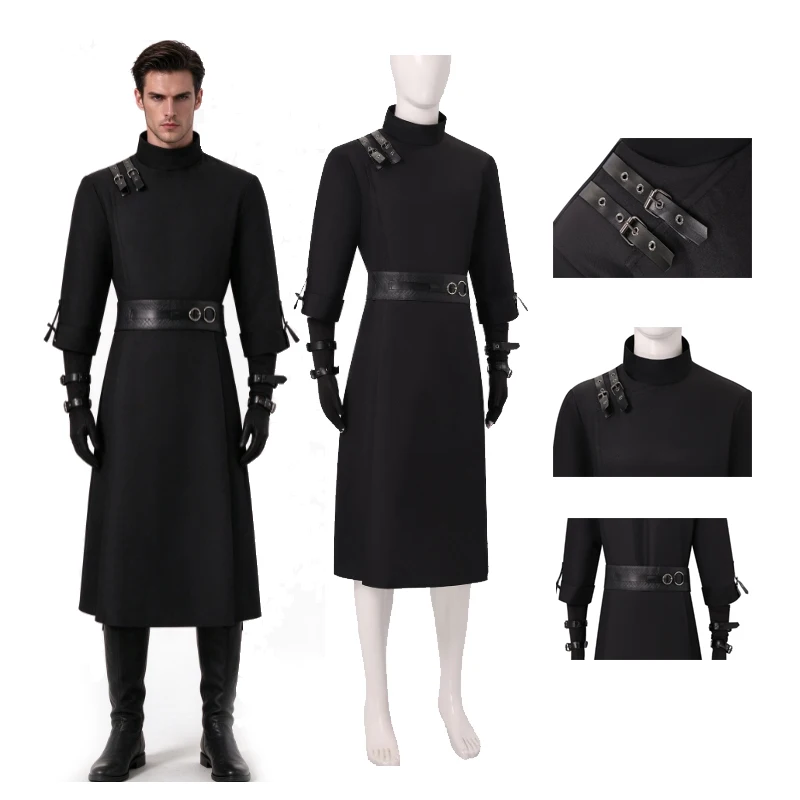 2026 Medieval Retro Men Dust Coat Steam Punk Cosplay Costumes Palace Dress Men's Jackets Halloween Costume Disfraz Stage