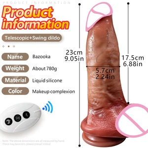 هزاز تسخين واقعي للنساء والرجال ، الديك التلسكوبي اللاسلكي ، ضخم ، كبير ، ناعم الاستمناء ، القضيب ، جي سبوت ، المهبل ، الشرج أفضل 6 أفخم مبيعا مع هزاز - No3