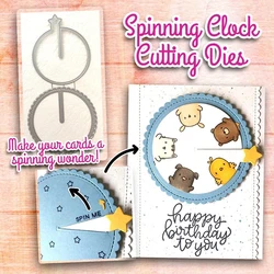 2024 New Arrival Spinning Clock Metal Cutting Dies for DIY Scrapbook Knife Mould Blade Punch Stencil Card Making