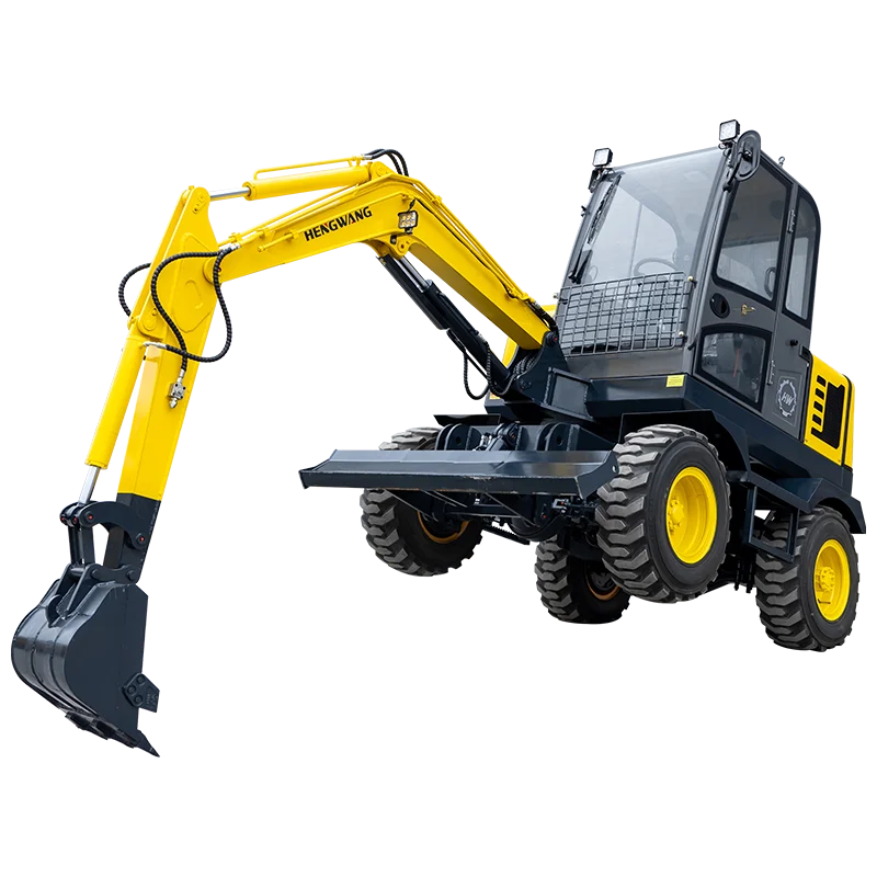 Multifunction Hydraulic Digger Wheel Excavator With Assistive Device 4Ton Medium Large Earth-Moving Excavator Customized Tools