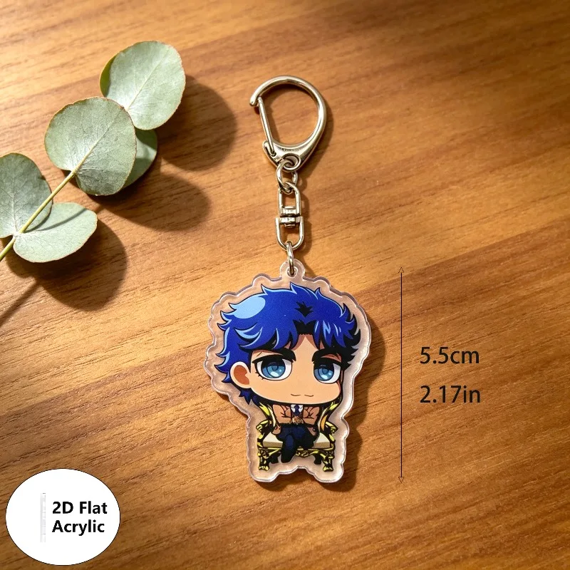 6/8 Stück/Set Anime JOJO Bizarre Adventure Schlüsselanhänger für Accessoires Niedlicher Taschenanhänger Schlüsselring Acryl Cartoon Großhandel – Detail 5