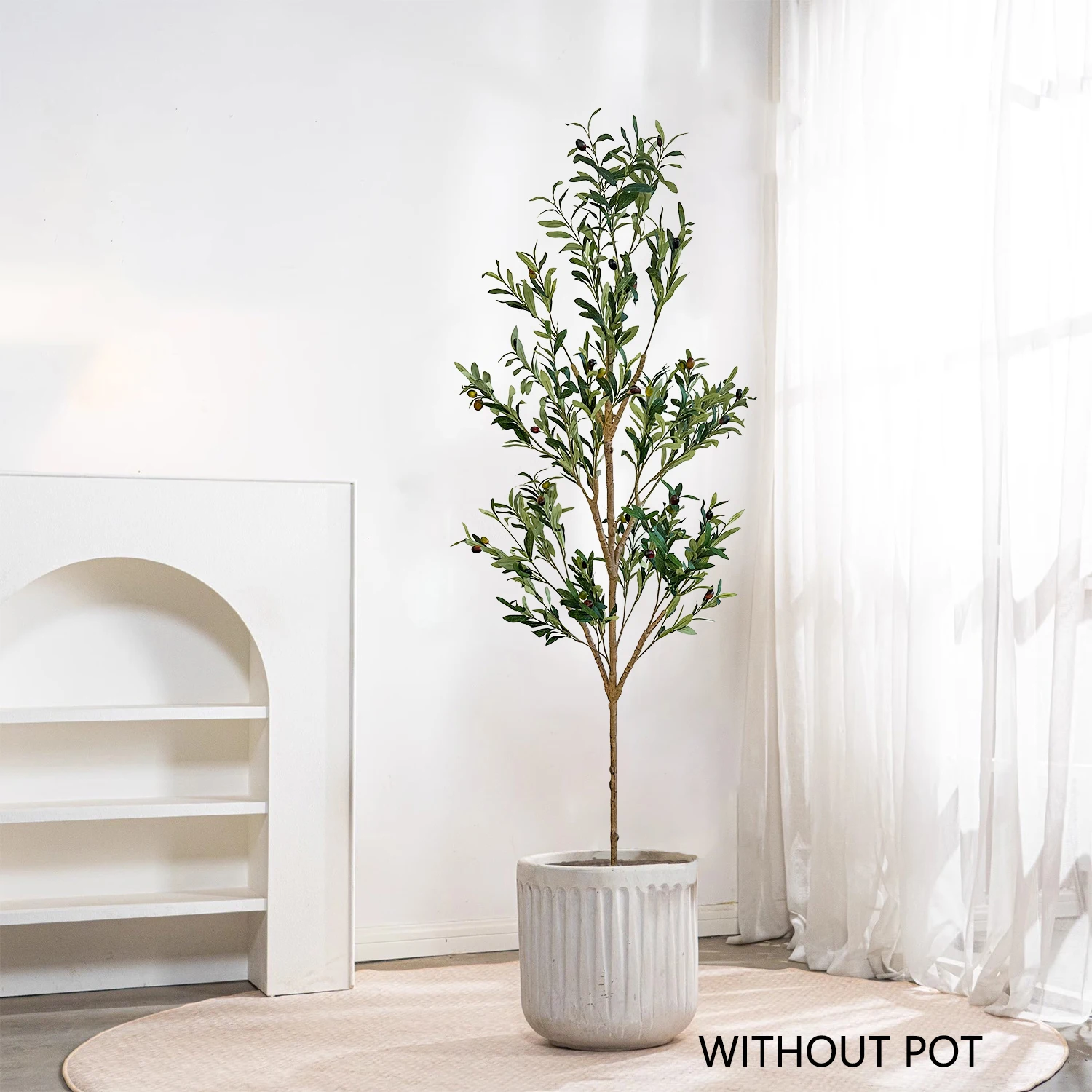 120-180CM Large Artificial Olive Plant tree Branch Fake plant Ornament indoor outdoor Faux Plant for Home Garden room decoration