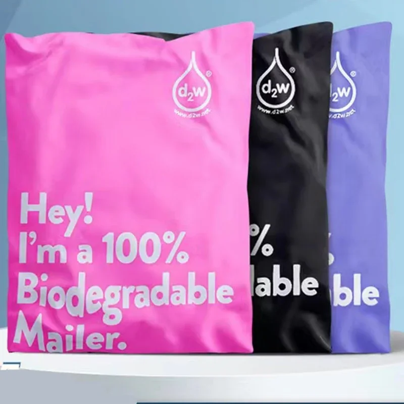 100% D2W Biodegradable Envelope Mailing Bags Self Adhesive Seal Express Postal Pouch Bag Eco-Friendly Clothing Waterproof Pouch