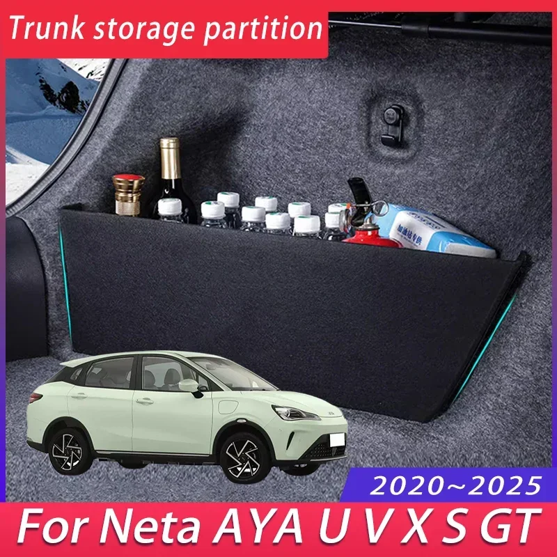 

For Neta AYA U V X S GT 2020~2025 Upgrade Thickening Trunk Storage Partition Multifunction Storage Box Auto Interior Accessories