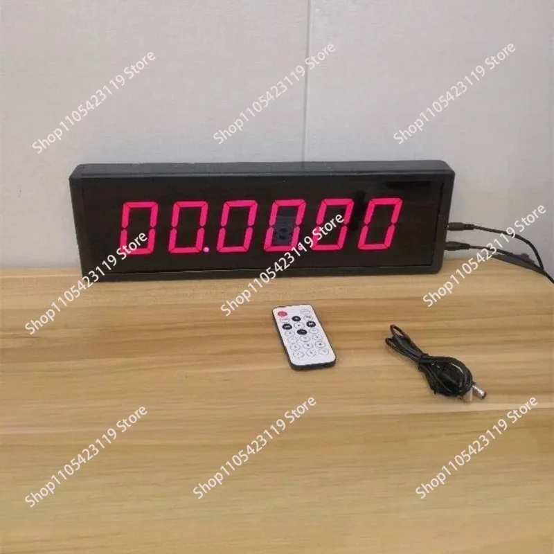 

6-Digit LED Digital Timer Remote Control Countdown Stopwatch for Training & Competition