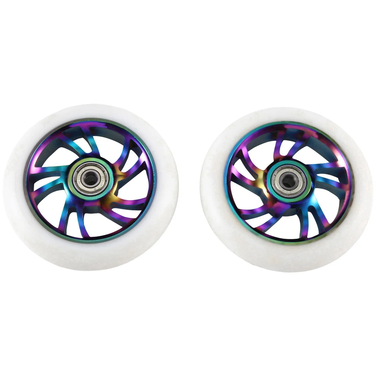 

N17R 2Pcs 110mm Scooter Wheels Replacement Aluminum Wear- PU Stunt Scooter Parts Kick Scooter Accessories