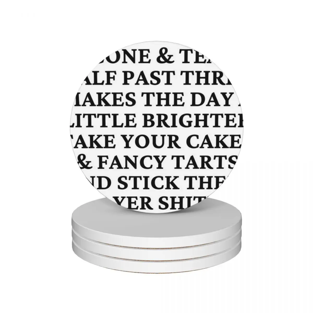 

A scone & tea at half past three - Still Game Quotes Ceramic Coasters (Set of 4) bulk mug mat Coasters