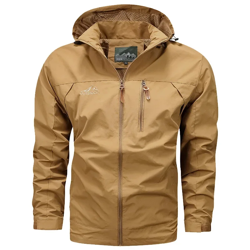 MAIDANGDI Men's Sports Jacket Men 2024 Autumn  Winter New Item Solid Color Casual Windproof Waterproof  Winter Assault Jacket