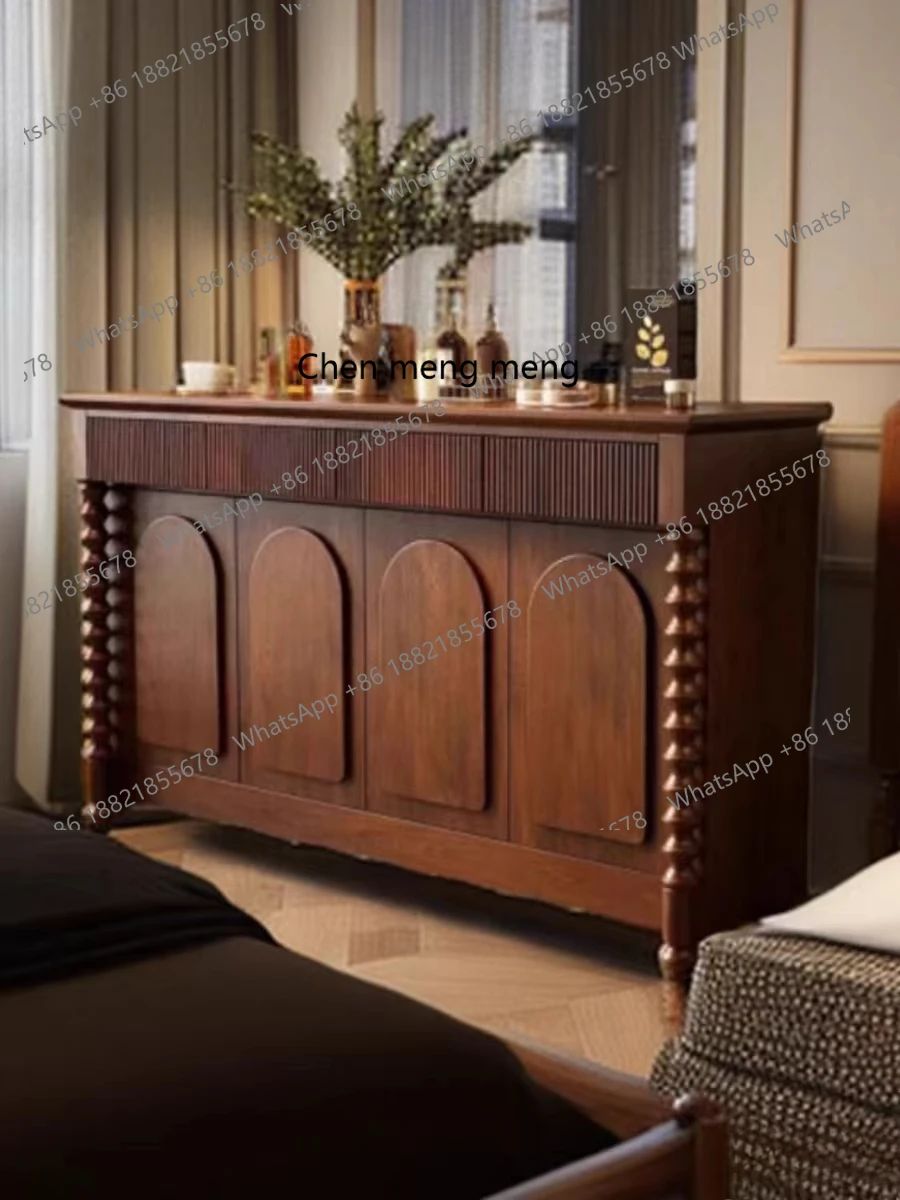 Solid wood dining side, chest of drawers, multi-functional storage, entrance to the wall side cabinet, shoe cabinet