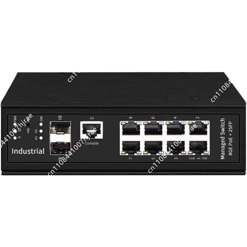 37-57V Wide Voltage Industrial Gigabit PoE Switch 8 Port L2 Managed OpenWrt Compatible With Dual SFP Fiber Uplink Network Module