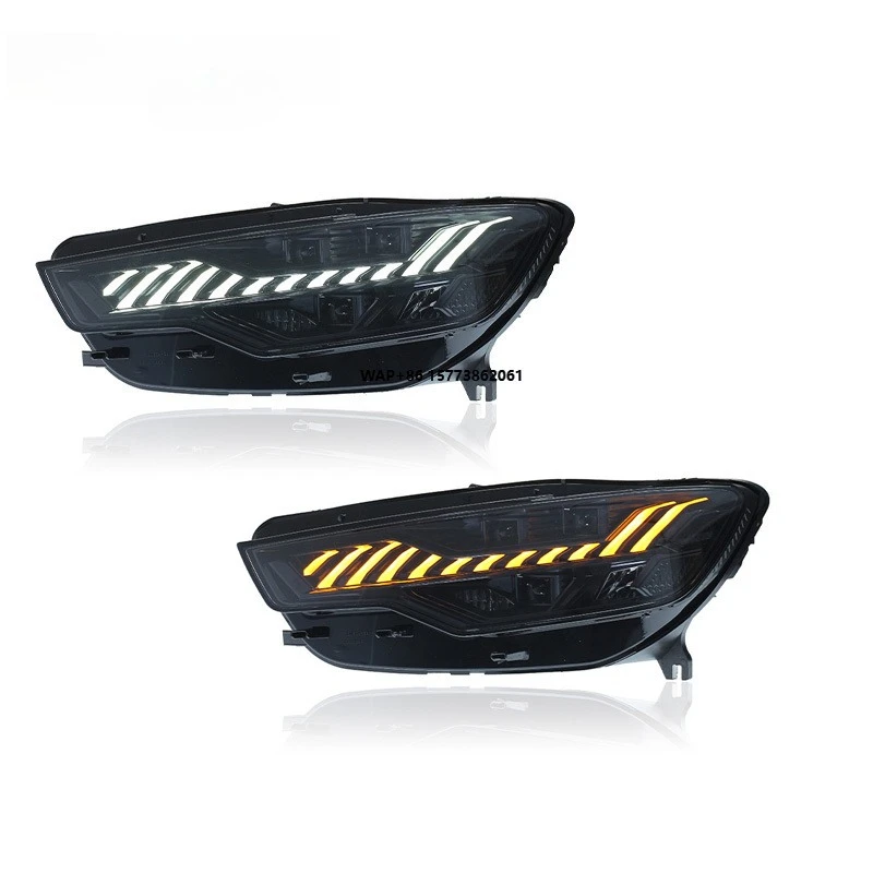

1 Unit for 12-15 Models of A6 Headlight Assembly C7 Modification RS Model LED Lens Daytime Running Light Flow Steering