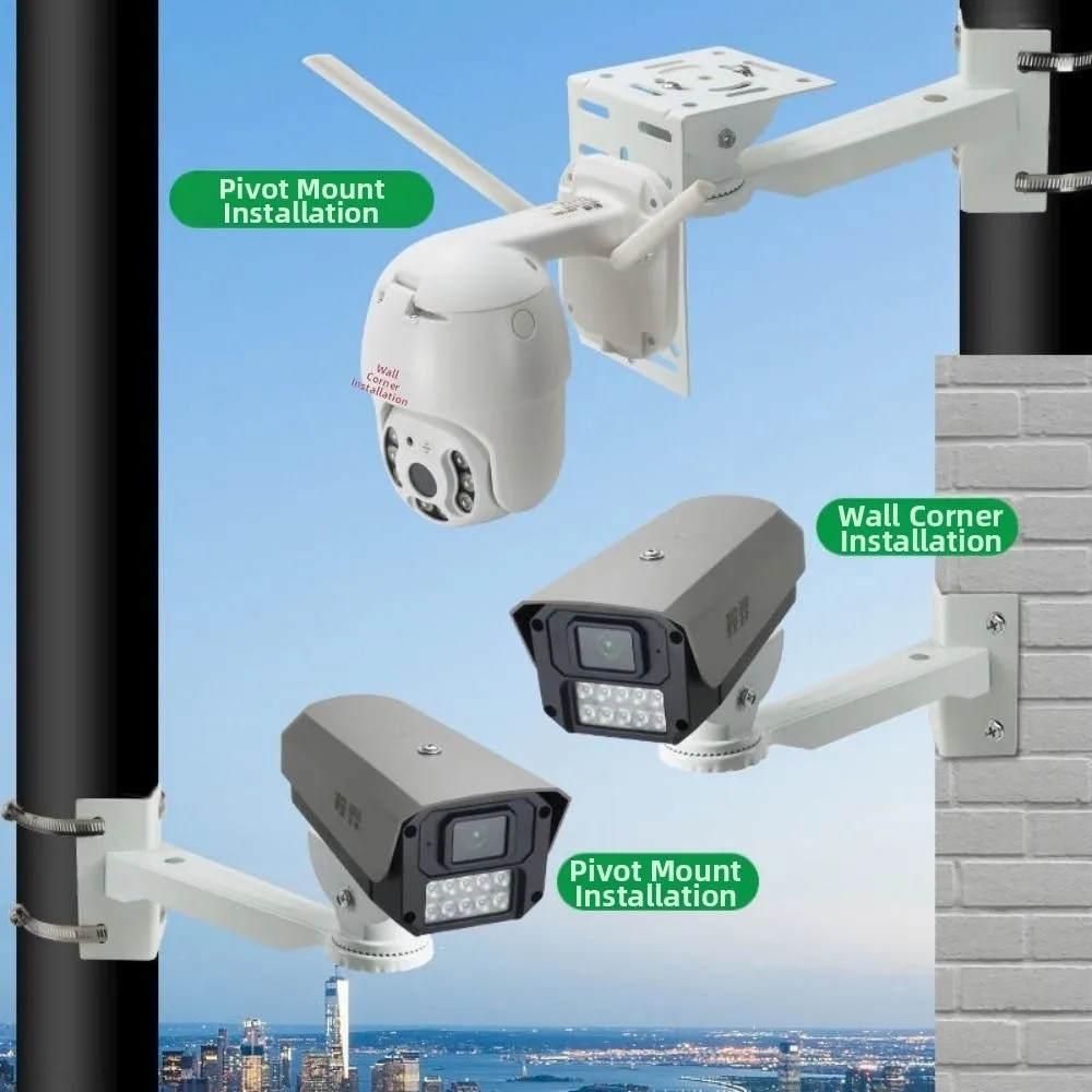 L Shape Camera Bracket Adjustable Angle Wall Mount Security Camera Mount Duckbill Easy Installation Pole Mount Bracket