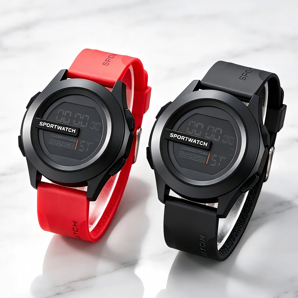 Men's Sports Watch Military Digital Men Watches Multifunction Luminous Alarm-clock LED Electronic Wristwatch for Male Kids Boys