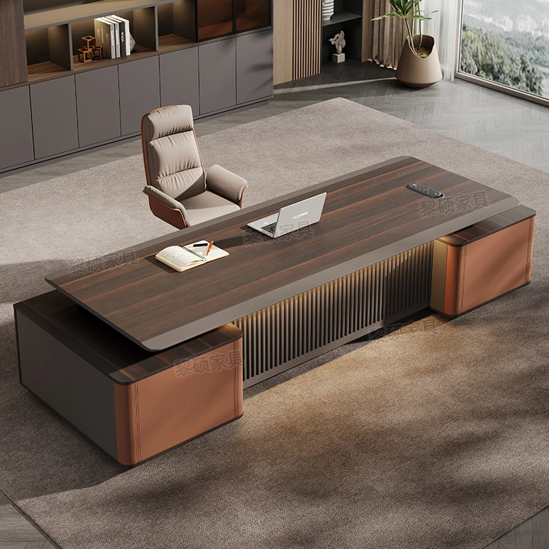 

Chair paint thickened president manager supervisor desk table and chairs simple and modern