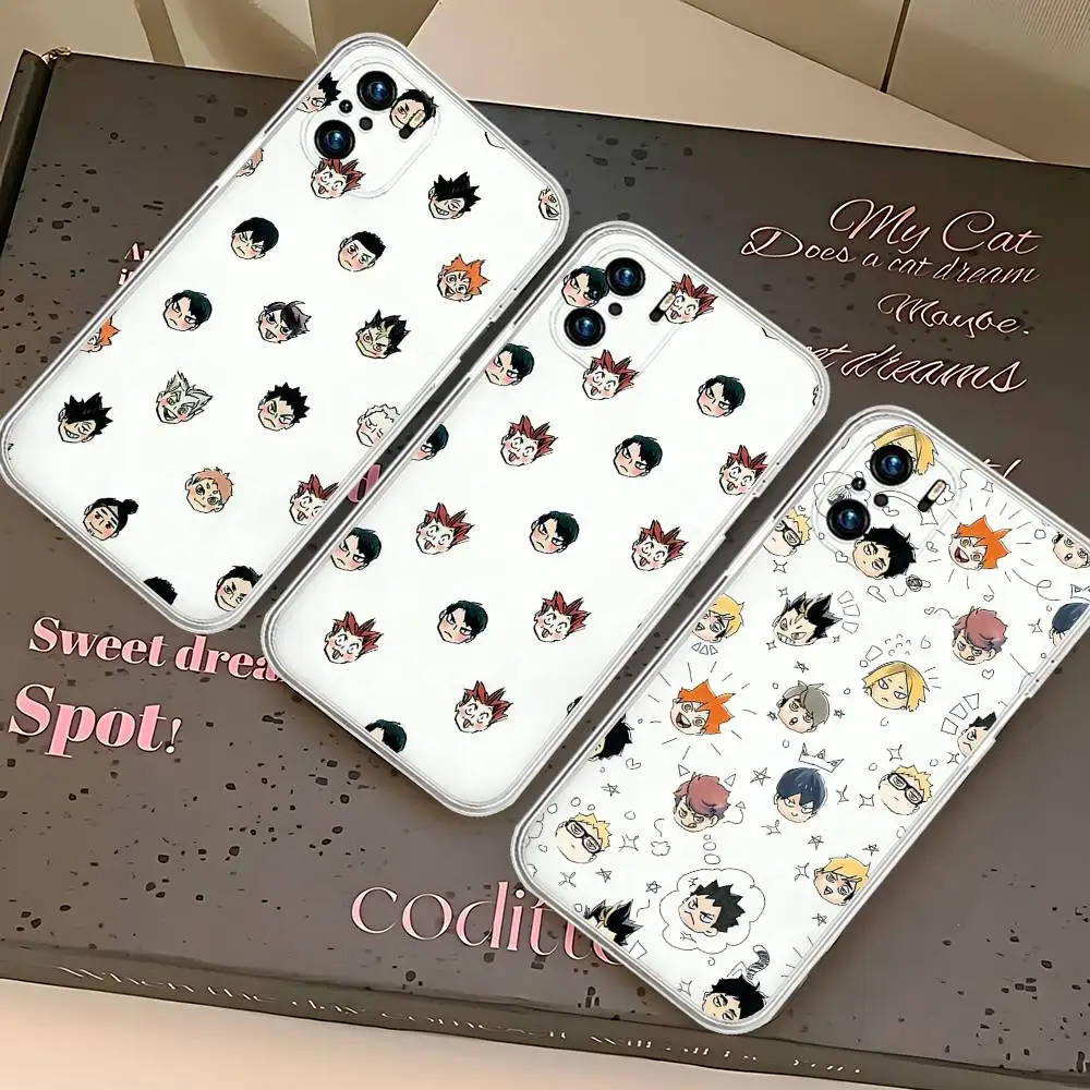 حافظة هاتف Amine H-Haikyuus لهاتف Xiaomi Mi 14 13 Pro غطاء خلفي شفاف للغاية لهاتف Xiaomi Xiaomi 14 13P غلاف شفاف