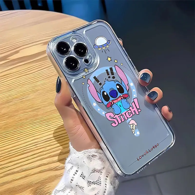 Disney Scare Stitch Questions Phone Case For iPhone 15 14 13 12 11 Pro Max 7 8 Plus XR XS Max Silicone Flat Transparent Cover