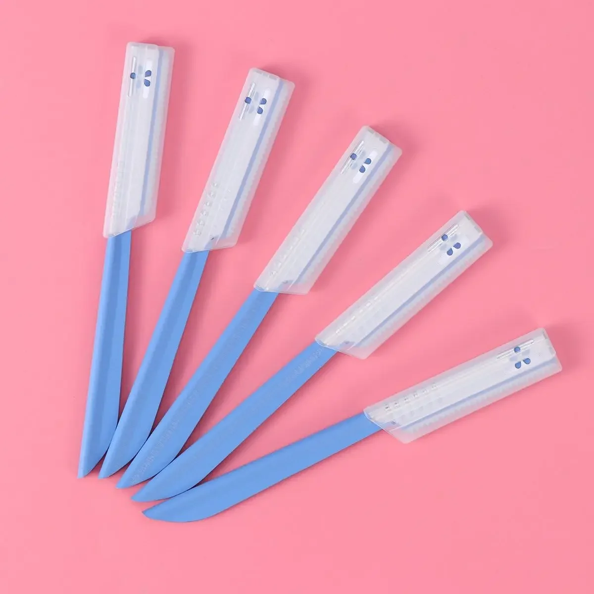 ชุดเครื่องโกนหนวดมีดโกน5ชิ้น (สีฟ้า)