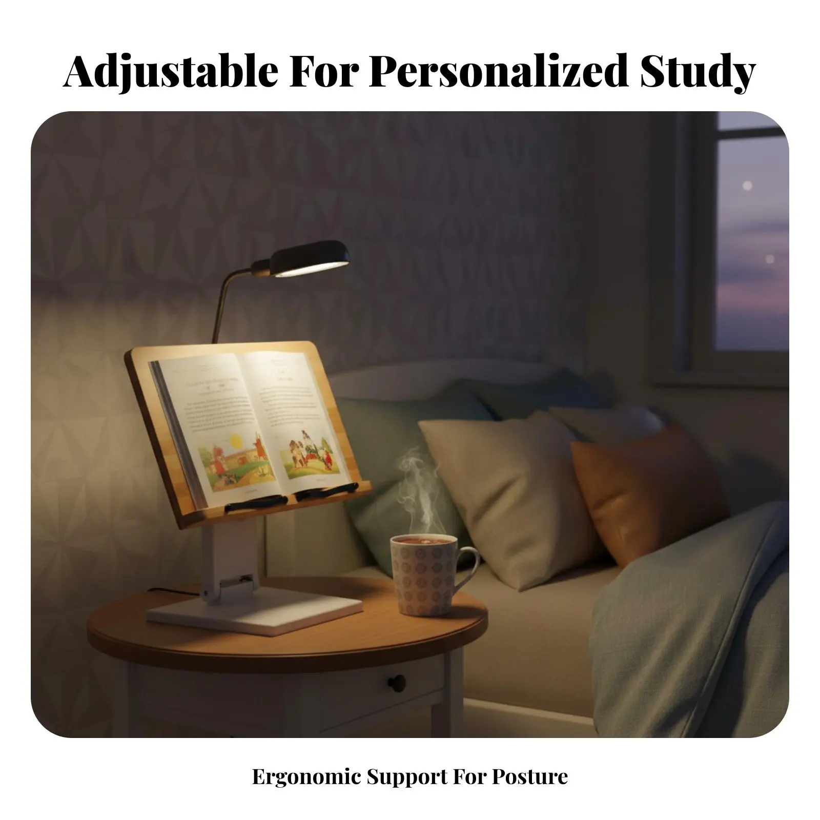 

Adjustable Perusing Easel Foldable Design Book Holder Multi-Functional Adaptable Use for Readers, School, Study Room