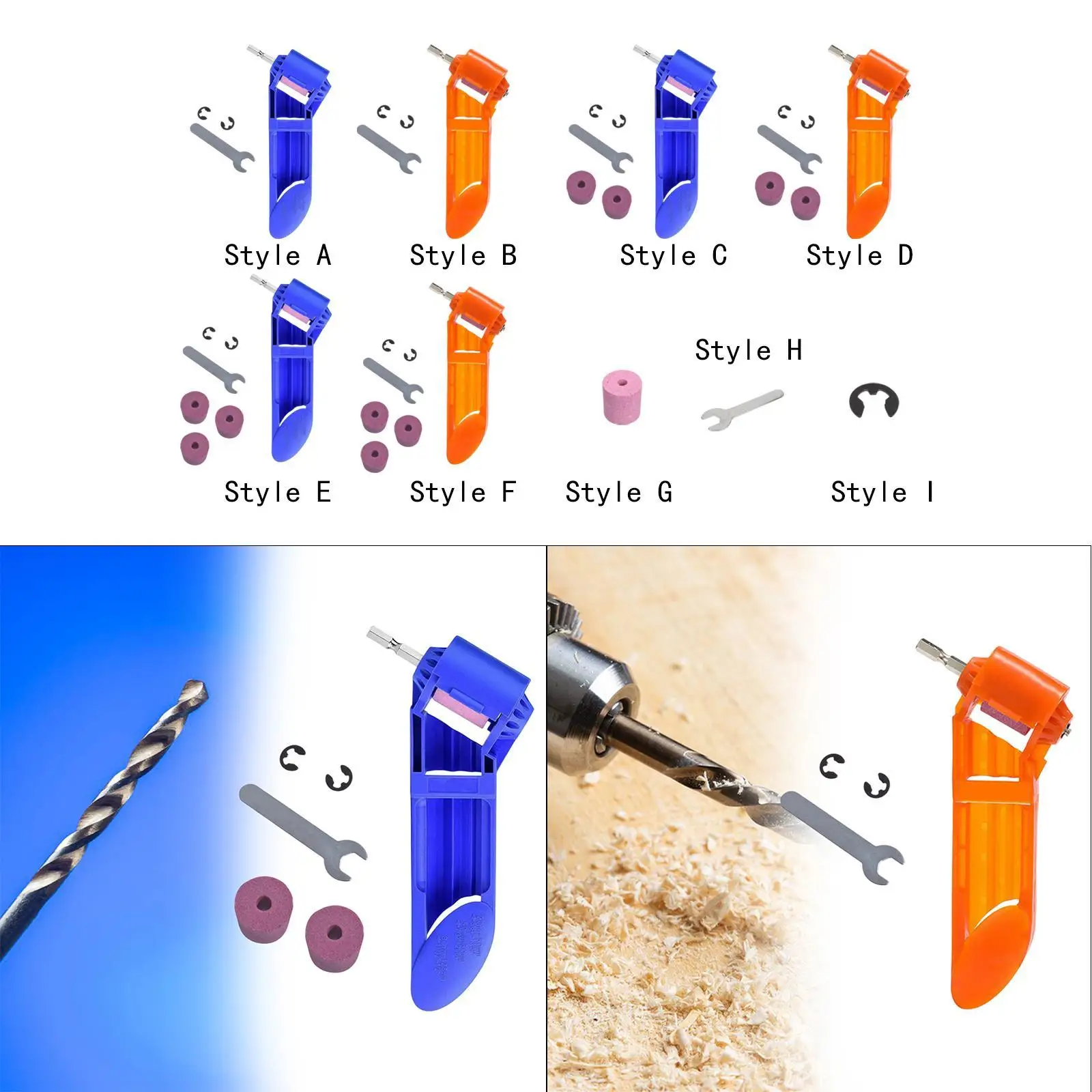 Drill Sharpening Tool Twist Bit Grinder Electric Drill Grinding Accessory High Hardness Polishing Drill Sharpener