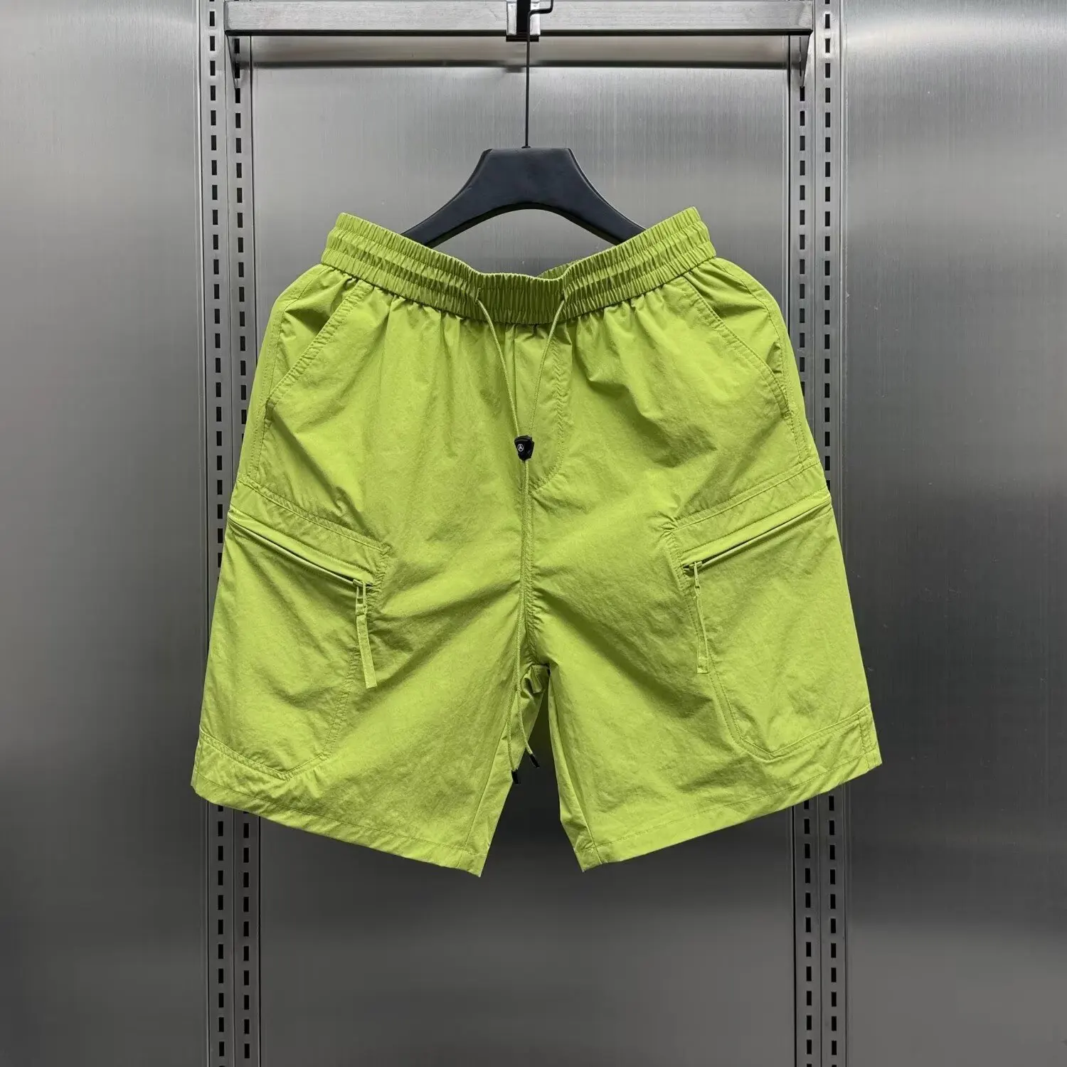 American Gym Shorts High Quality Men's Shorts Summer Beach Solid Color Sports Short Pants High Street Men's Clothing Streetwear