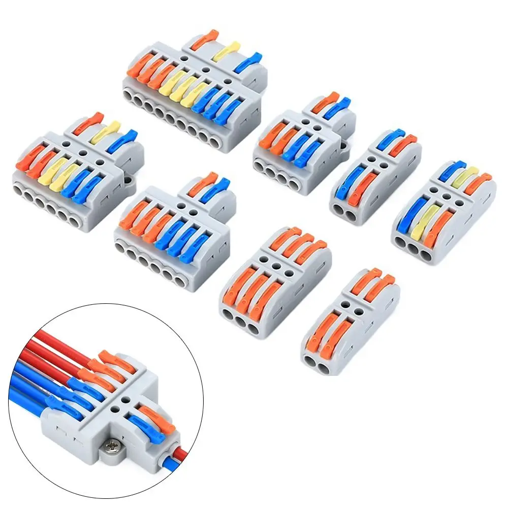 1pc Wire Connector Quick Splitter Mini Splicing Universal Conductor Wiring Cable Terminal Block Electrical Connectors