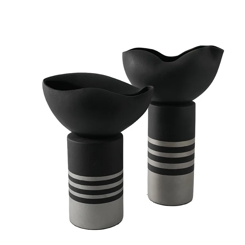 

tyle tall ceramic vase ornaments light luxury home model room soft decoration storage flower arranger decorations