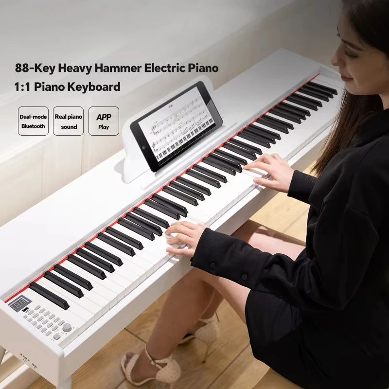 

Hot Selling Instruments 88 Weighted Keys Electronic Upright Piano Numeric Keypad Piano Portable