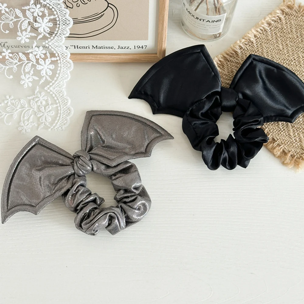 Spider Bat Antlers Pumpkin Charms Hair Scrunchies Halloween Ponytail Holder Hair Ties For Women Girls Christmas Party Headwear image 5