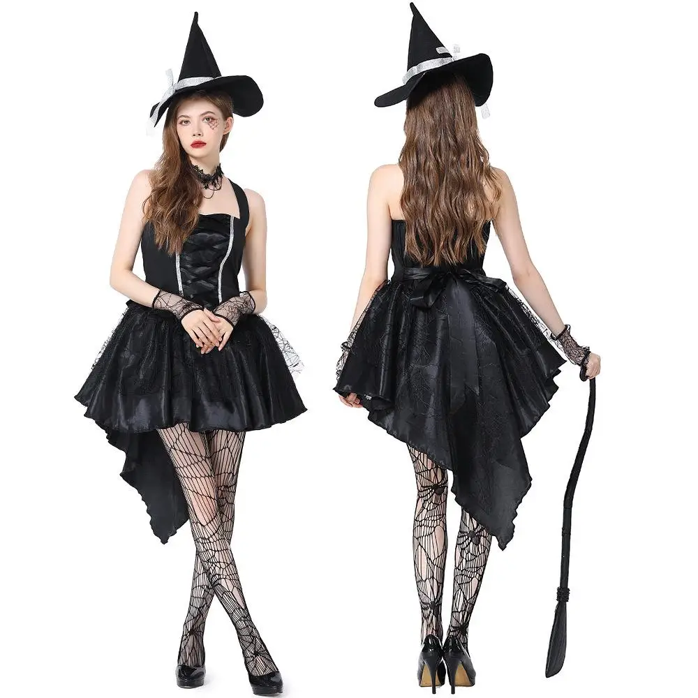 Sexy Me Strap Witch Costume Polyester Par Performance Clothes loween Purple Orange Multicolor Women's Traditional Clot...