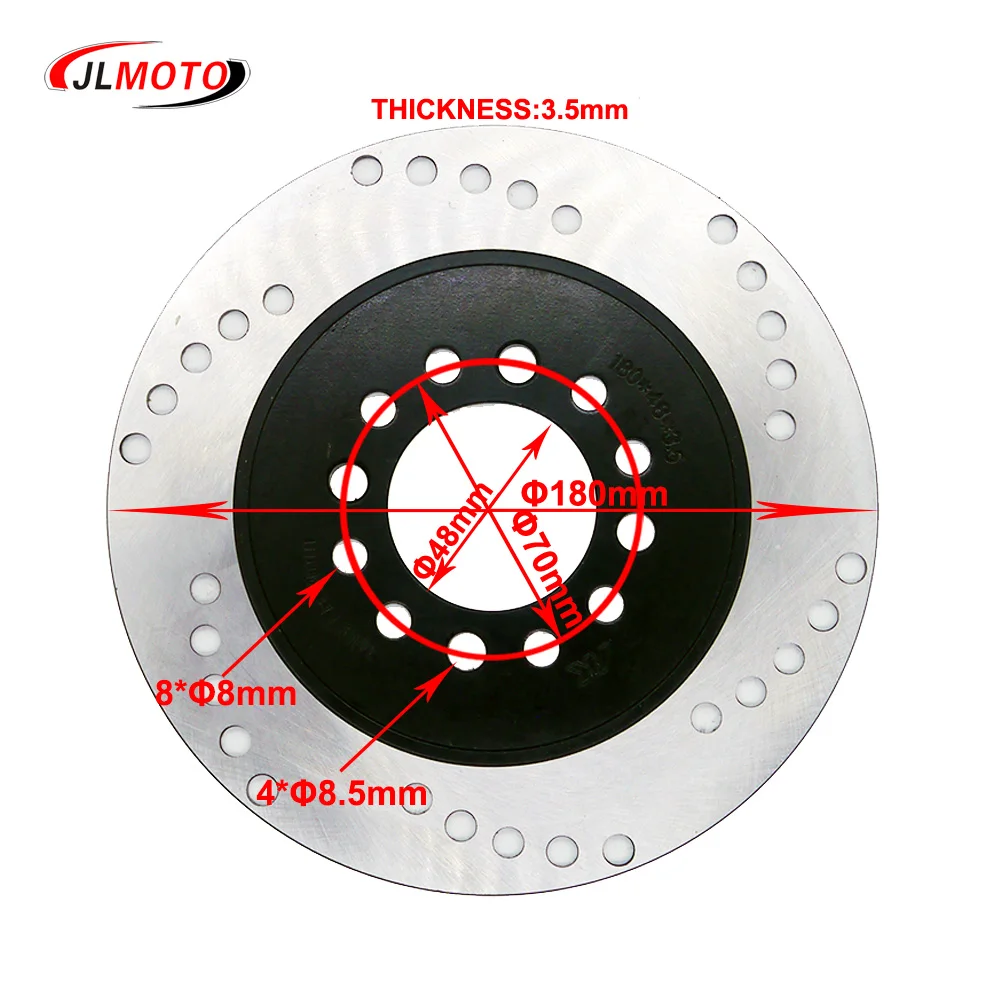 180x48x3.5mm 180mm Rear Brake Disc Fit For 150cc 200cc 250cc ATV Scooter Quad Bike 4 wheels Go Kart Buggy UTV trike Parts