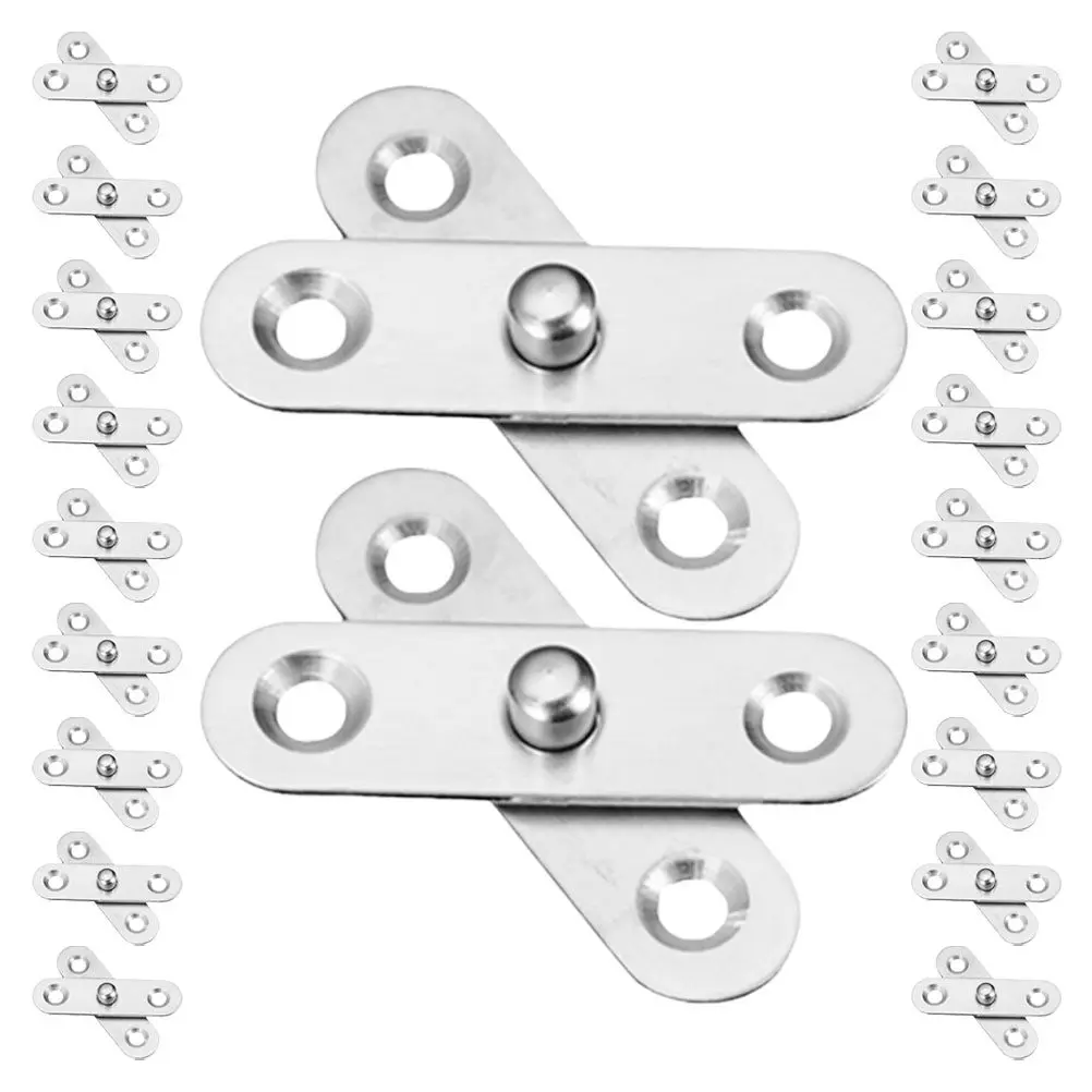 24Pcs Foldable Stainless Steel Window Hinge Detachable Invisible Kitchen Cabinet Door Hardware Heavy Duty Pivot Concealed Hinges