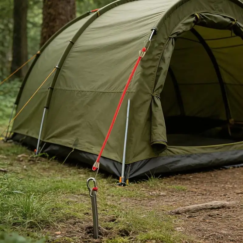 10Pcs Outdoor Tent Fixing Ropes, Hiking And Camping Tent Fixing Hooks, Compact And Lightweight, Easy To Carry And Store,