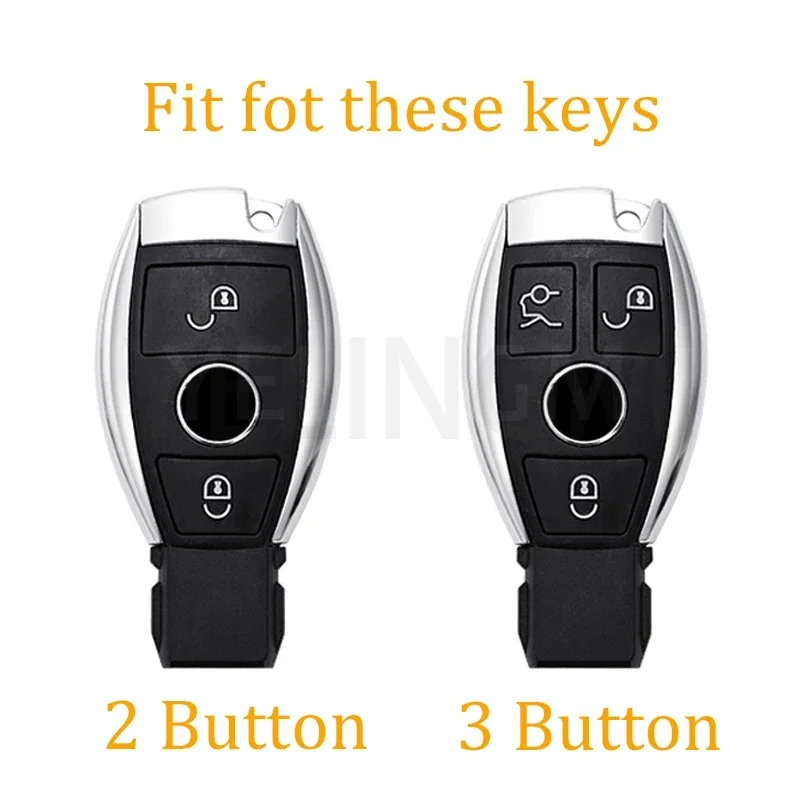 2/3 Buttons For Mercedes Benz A B G R Class GLA GLK W176 W204 W251 W463 Soft TPU Car Remote Key Case Cover Shell Fob Accessories