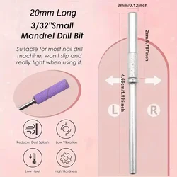 New Arrival 20mm Long Mini Sanding Bands High Quality 50pcs/box White Pink Purple 3MM Mini Sanding Band Drill Bit