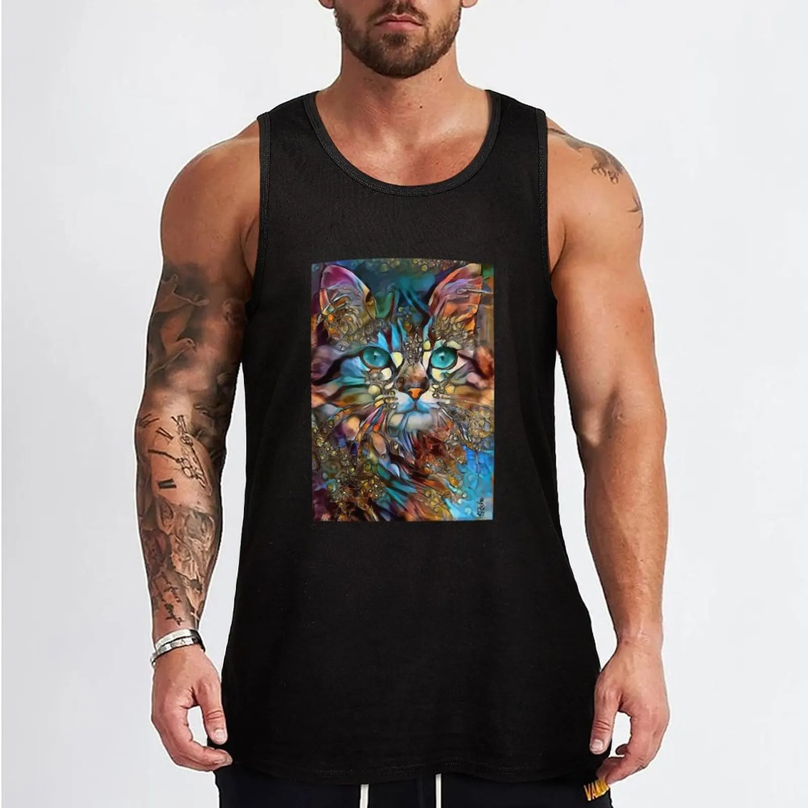 Andyna, cat, chat, cat, lea roche paintings Tank Top gym anime t-shirts