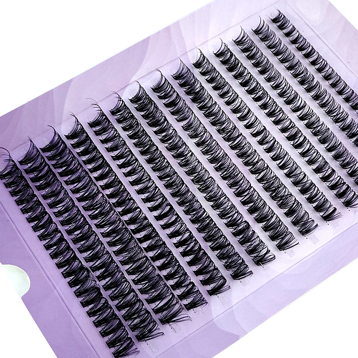 Purple Box 60D-160D Wimpernbüschel 9-16mm Mix Tray Wispy Einzelwimpernverlängerungen 14 Reihen DIY Nerz-Kunstwimpern Make-up – Detail 1