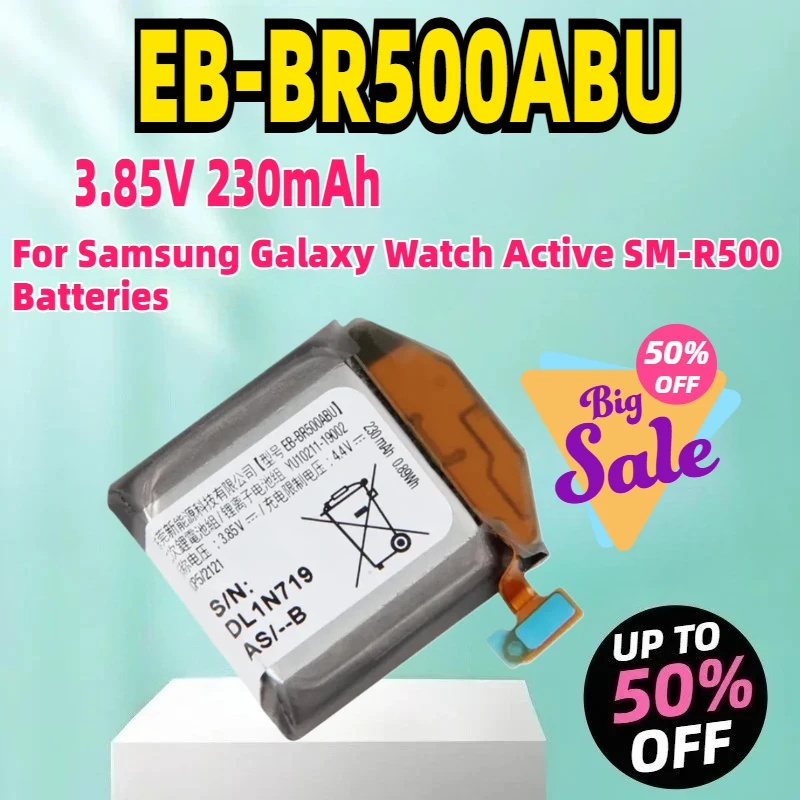 

EB-BR500ABU 3.85V 230mAh New Battery For Samsung Galaxy Watch Active SM-R500 Batteries