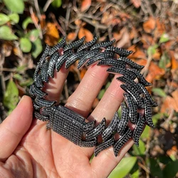 Bubble Letter Iced Out Bracelets for Men Gun Black Plated Mustache Cuban Link Charms Hip Hop Jewelry 2023 Trends