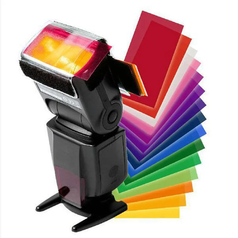 Color card for For yongnuo Color Gel Filter Flash Diffuser Soft Box 12colors/set Studio Flash Camera Diffuser