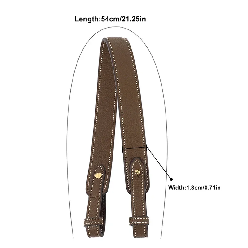 54CM Detachable Genuine Cowhide Bag Handle Replacement 1.8 Wide Bag Shoulder Strap For Fashion Women Purse Tote Bag Accessories